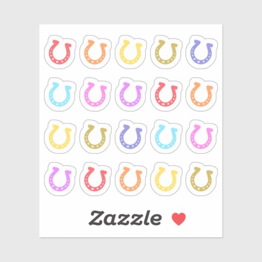 Sticker Horseshoe Horse Show Equestrianisme Rendez-vous vé (Feuille)