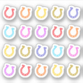 Sticker Horseshoe Horse Show Equestrianisme Rendez-vous vé (Devant)