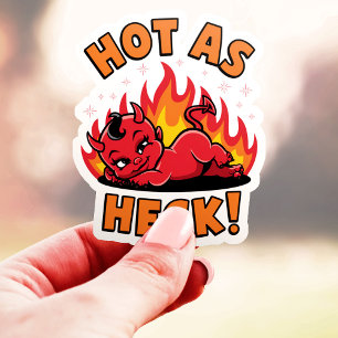 Sticker Hot as Heck mignon Devil Baby Vinyl