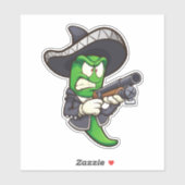 Sticker Hot Chilis - Mariachi vert (Feuille)