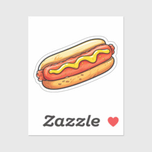 Sticker Hot dog de dessin animé