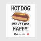 Sticker Hot Dog Me Rend Heureux Hot Dog (Feuille)