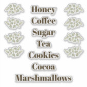 Sticker Hot Drink Bar Labels  (Devant)