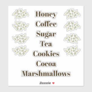 Sticker Hot Drink Bar Labels 