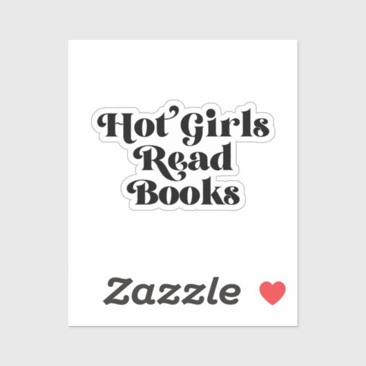 Sticker Hot Girls Lire des livres (Feuille)