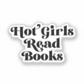 Sticker Hot Girls Lire des livres (Recto)