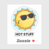 Sticker Hot Stups Funny Sun Pun (Feuille)