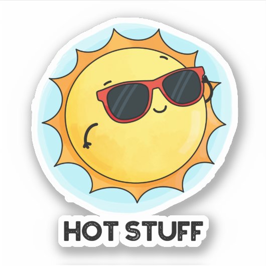 Sticker Hot Stups Funny Sun Pun (Devant)