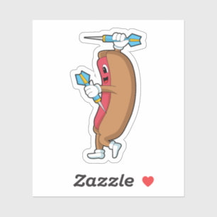 Sticker Hotdog à Darts avec Dart.PNG