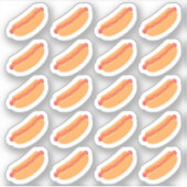 Sticker Hotdog Lunch Repas Restauration rapide Menu Jour d (Devant)