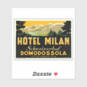 Sticker Hotel Milan Italie (Feuille)