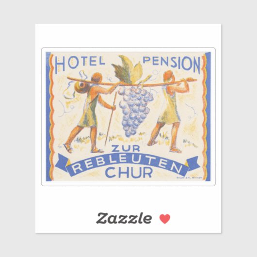 Sticker Hotel Pension Suisse (Feuille)