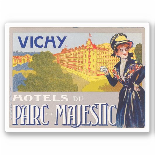 Sticker Hôtels du Parc Majestic Vichy France (Devant)