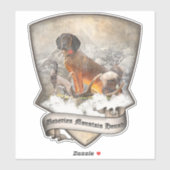 Sticker Hound de montagne bavarois, Art (Feuille)