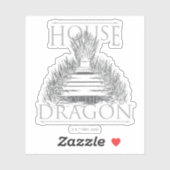 Sticker HOUSE of the Dragon | Iron Throne Graphic (Feuille)