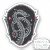 Sticker HOUSE of the Dragon | Silver Dragon Crest (Devant)
