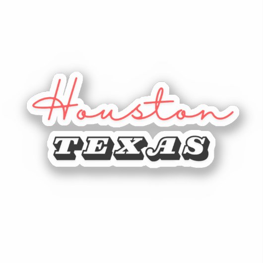 Sticker Houston Texas (Recto)