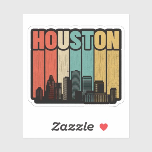 Sticker Houston Texas (Feuille)