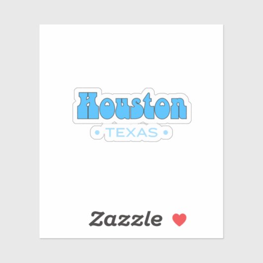 Sticker Houston Texas (Feuille)