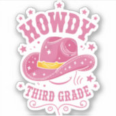 Sticker Howdy Cowboy De 3E Année Revenir À L'École (Devant)