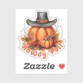 Sticker Howdy Fall - Vibes d'automne rustiques (Feuille)