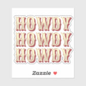 Sticker Howdy Howdy Howdy (Feuille)