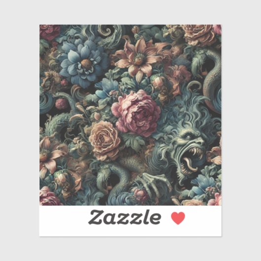 Sticker Howl of the Gilded Wild – Gothic Mythical (Feuille)