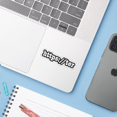 Sticker https://ter / code html (Ordinateur portable avec iPhone)