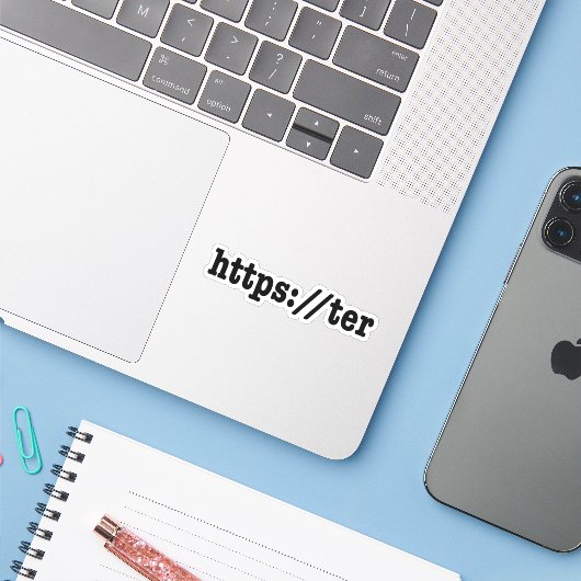 Sticker https://ter / code html (Ordinateur portable avec iPhone)