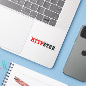 STICKER HTTPSTER (Ordinateur portable avec iPhone)