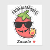 Sticker Hubba-hubba-nero Funny Habanero Pun (Feuille)