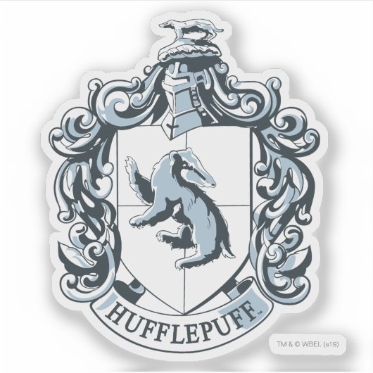 Sticker Hufflepuff Crest Blue (Devant)