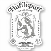 Sticker HUFFLEPUFF™ Dedication Patience Loyalty Crest (Devant)