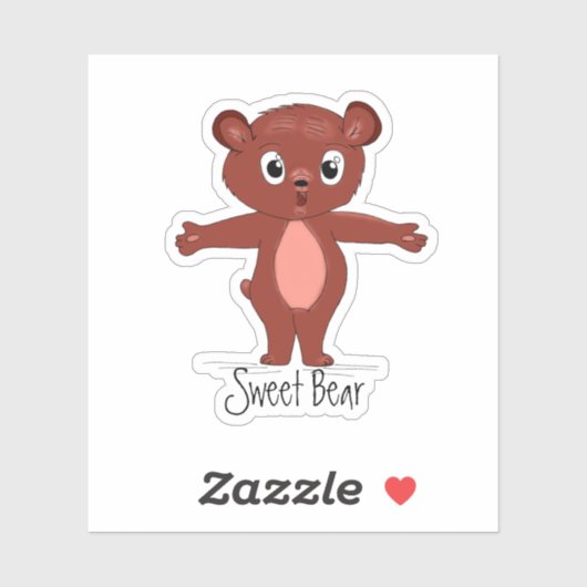 Sticker Hug d'ours doux (Feuille)