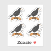 Sticker Huia New Zealand Bird (Feuille)