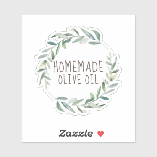 Sticker huile d'olive maison (Feuille)