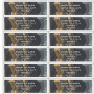 Sticker Huile essentielle Gold Black Flacon de 10ml Étique