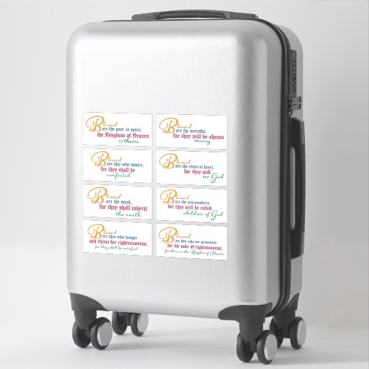 Sticker Huit béatitudes - Matthieu 5:1-12 (Sur valise)