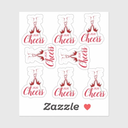 Sticker Huit Vins Vins Verres Splashant Vin Rouge (Feuille)