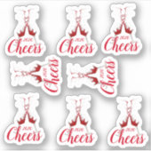 Sticker Huit Vins Vins Verres Splashant Vin Rouge (Devant)