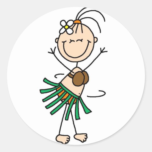 Sticker Hula Dancing Figure (Devant)