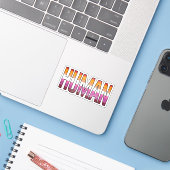 Sticker Humain lesbienne (Ordinateur portable avec iPhone)