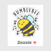 Sticker Humble Bee Funny Bumblebee Pun (Feuille)