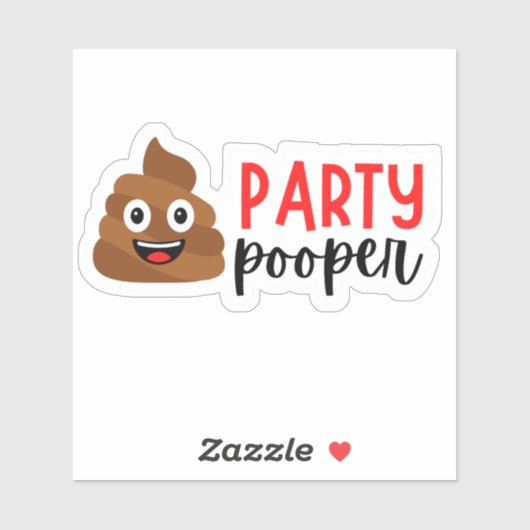 Sticker Humoristique Pooper (Feuille)