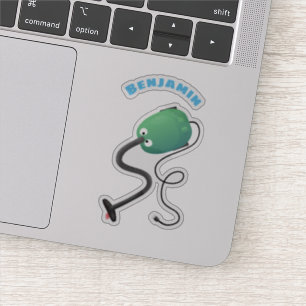 Sticker Humour de dessin animé de l'aspirateur mignon