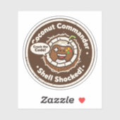 Sticker Humour de jeu tropical "Cassez le code !" Coco (Feuille)