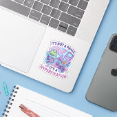 Sticker Humour de sur-fixation Pas une phase (Ordinateur portable avec iPhone)