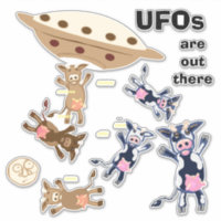 Humour d'enlèvement de vache UFO