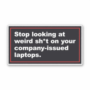 Sticker Humour du département informatique Arrêtez de rega