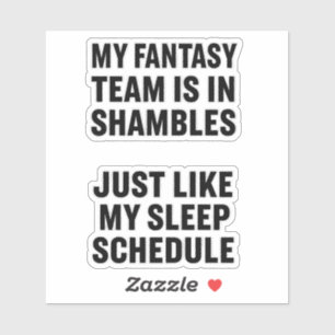 Sticker Humour Fantasy Football   Nuit de Draft Sans Somme